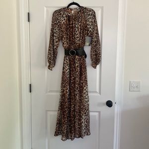 Cheetah Print Maxi/Midi Dress